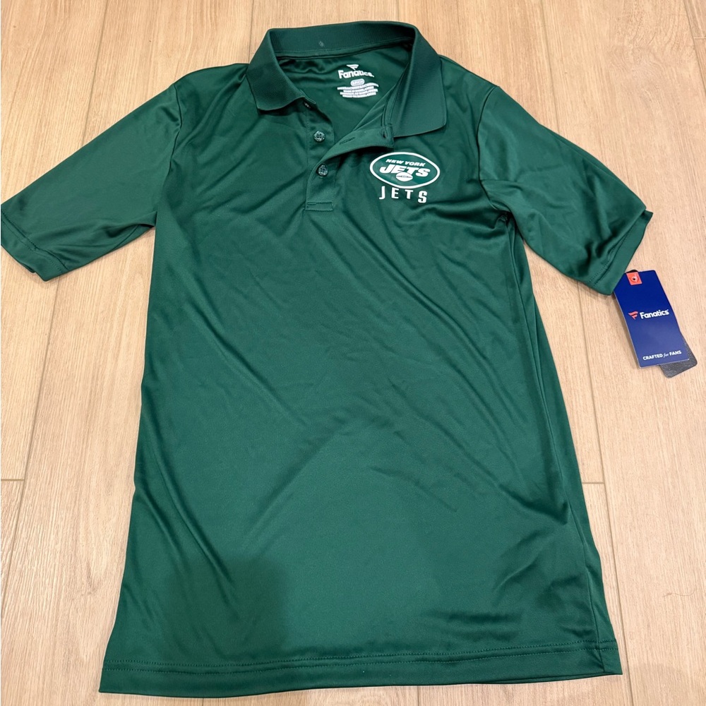 Men's New York Jets Fanatics Green Lockup Polo